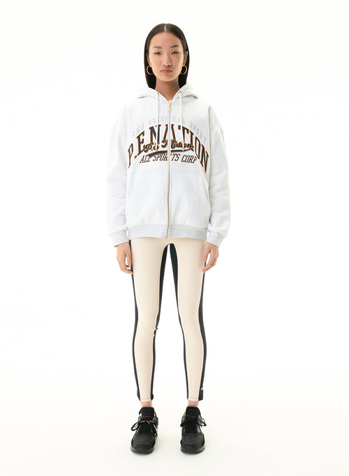 FRONTSIDE LEGGING IN PEARLED IVORY