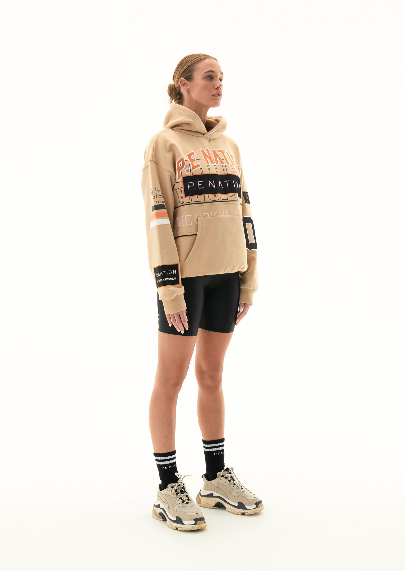 DEFENDING CHAMPION HOODIE IN BEIGE