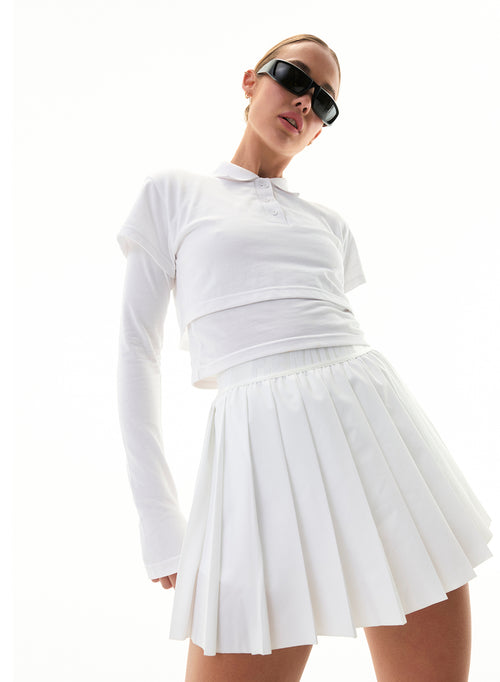 VOLLEY LS TEE IN OPTIC WHITE