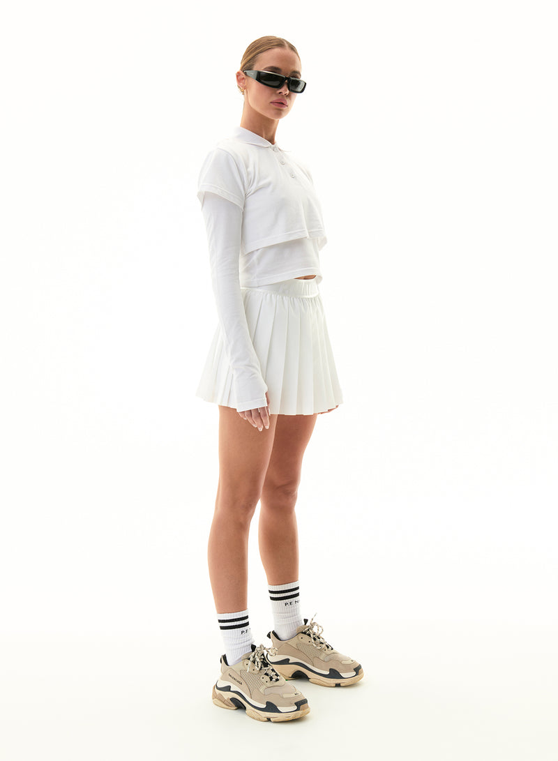 VOLLEY LS TEE IN OPTIC WHITE