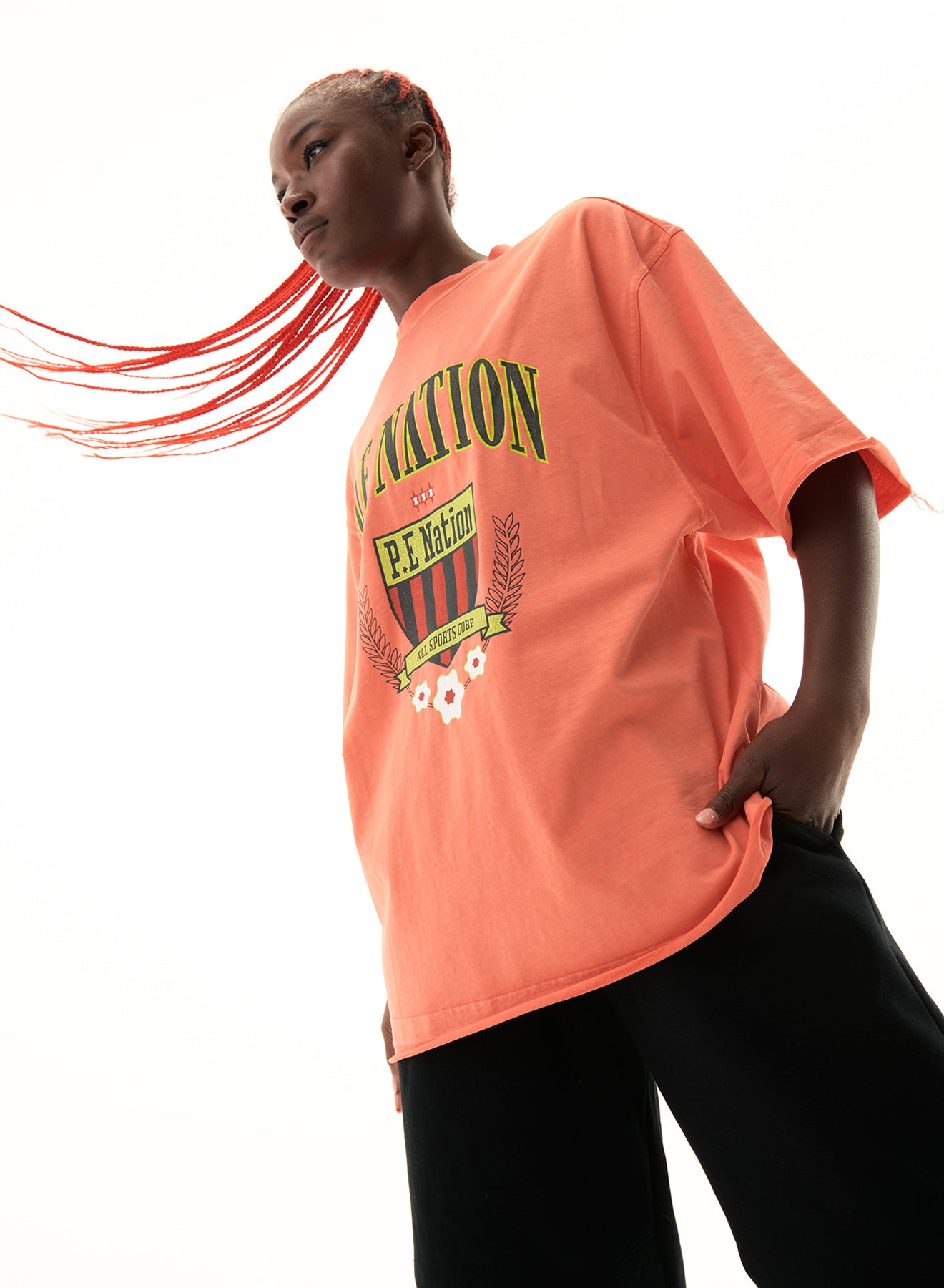 DIVISION ONE TEE IN FLAME