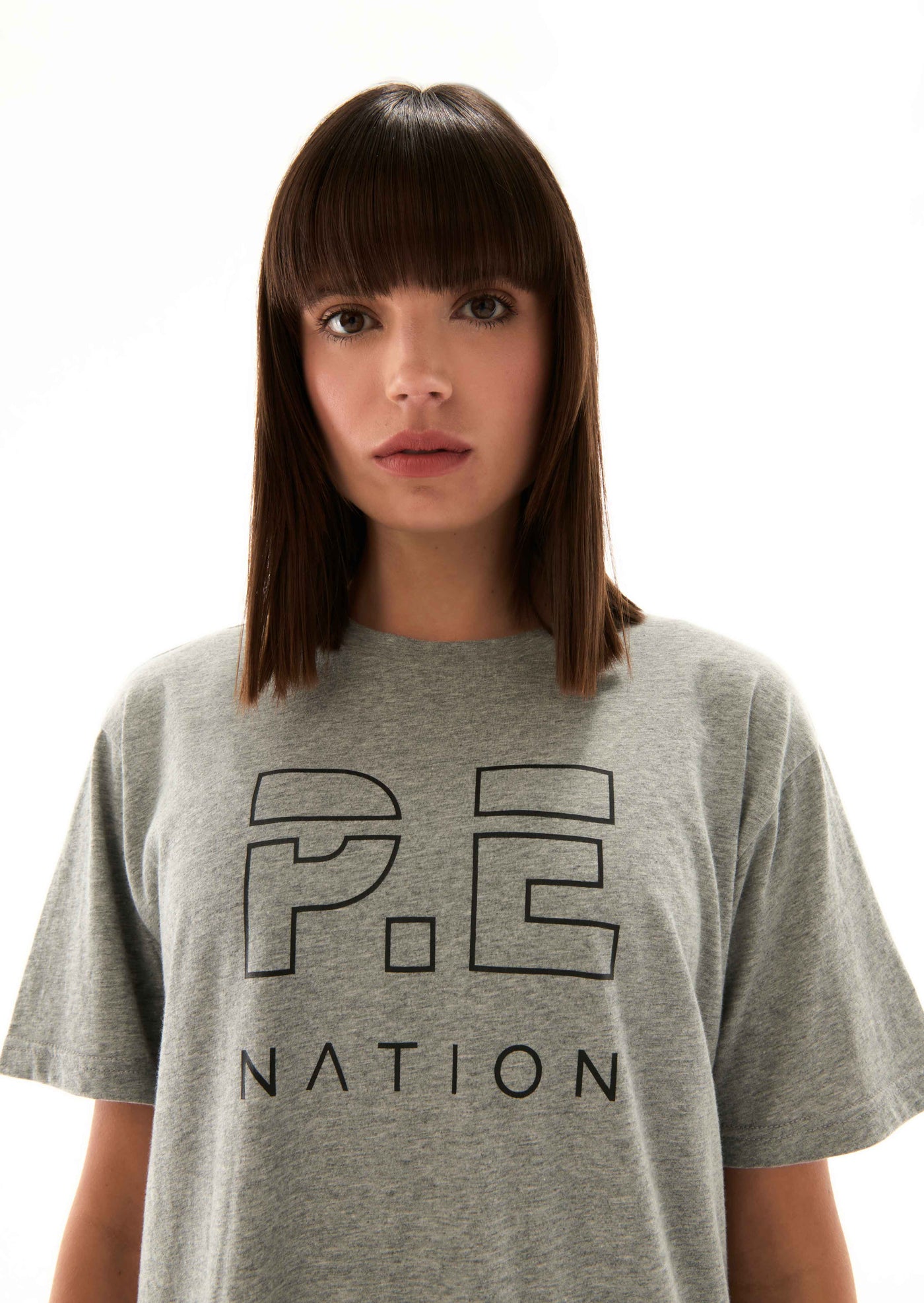 HEADS UP TEE IN GREY MARLE