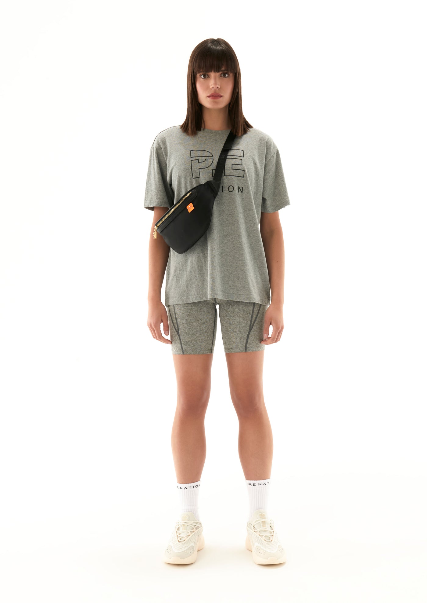 HEADS UP TEE IN GREY MARLE