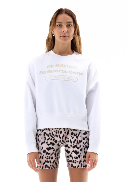 BASE DOWN SWEAT IN OPTIC WHITE