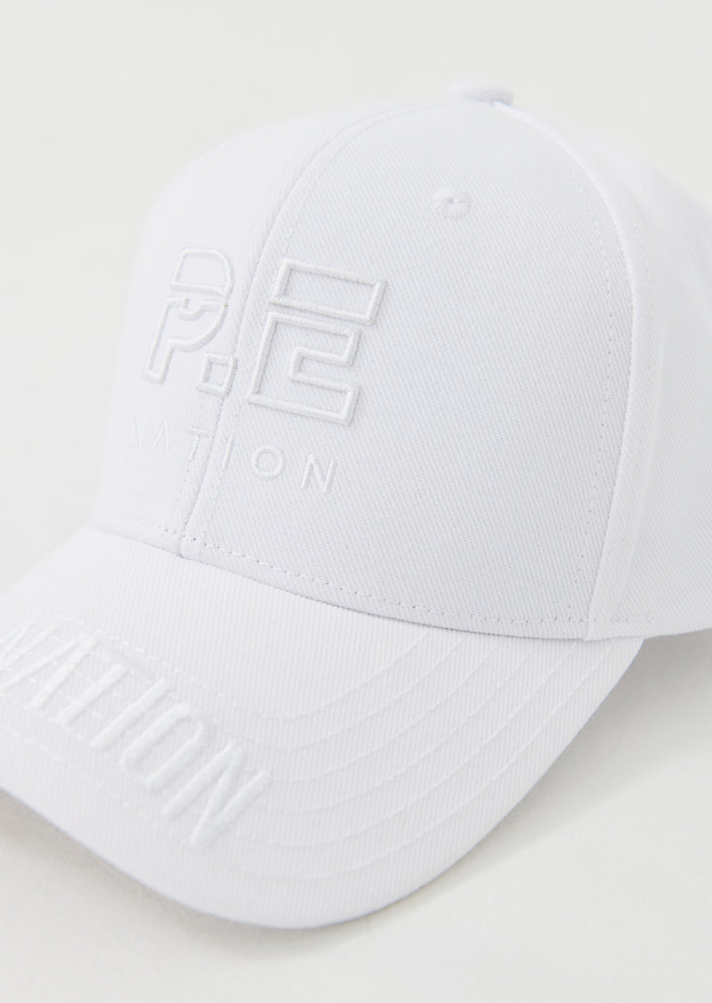 COURTSIDE LOGO CAP IN WHITE