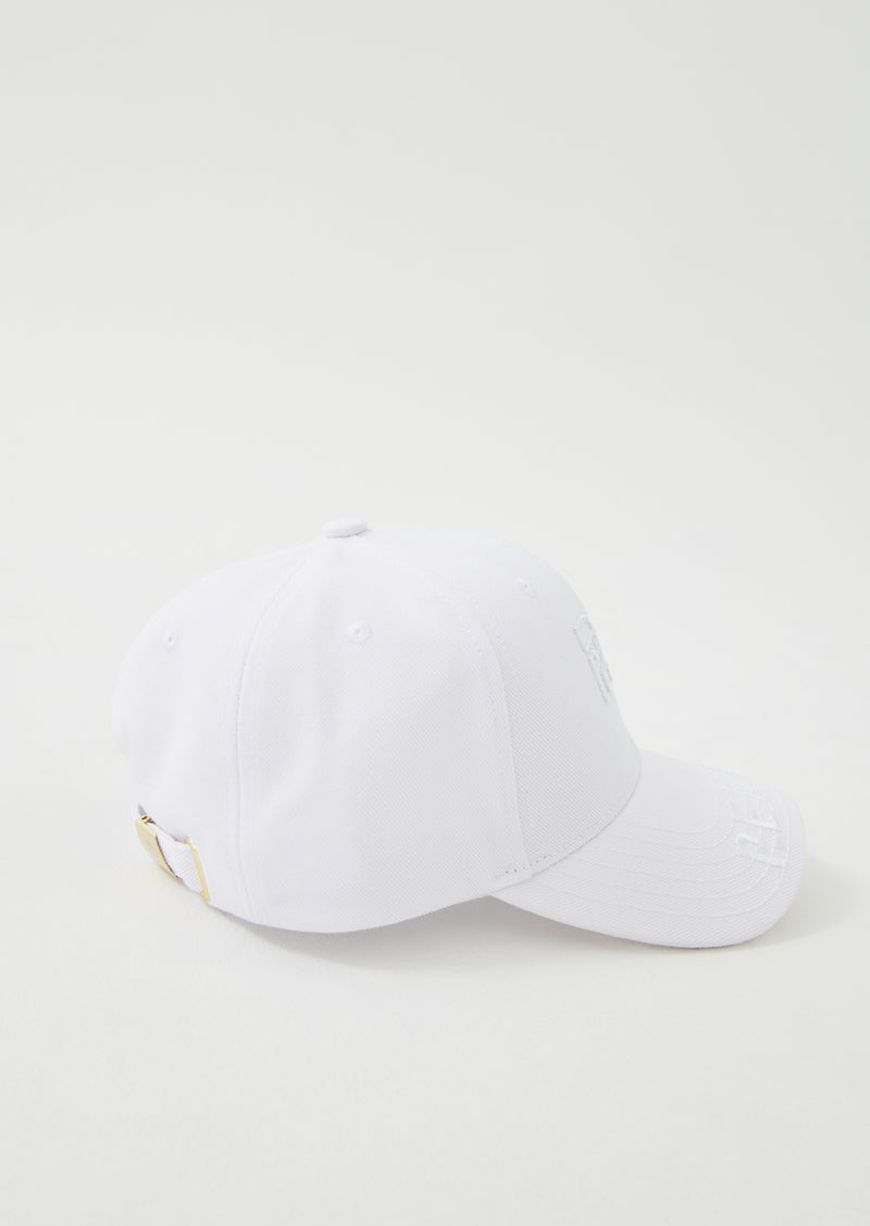 COURTSIDE LOGO CAP IN WHITE