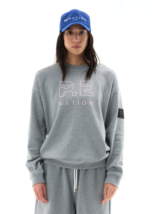 HEADS UP SWEAT IN GREY MARLE