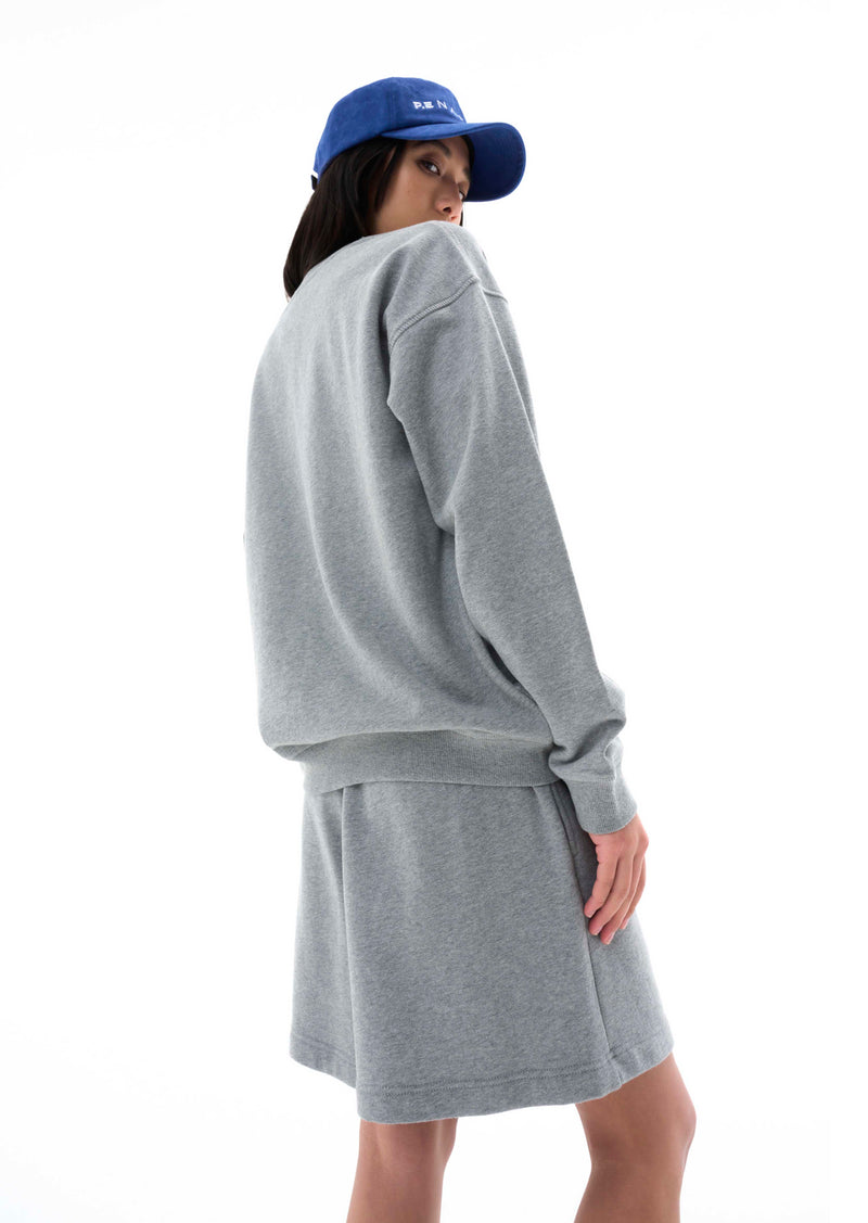 HEADS UP SWEAT IN GREY MARLE