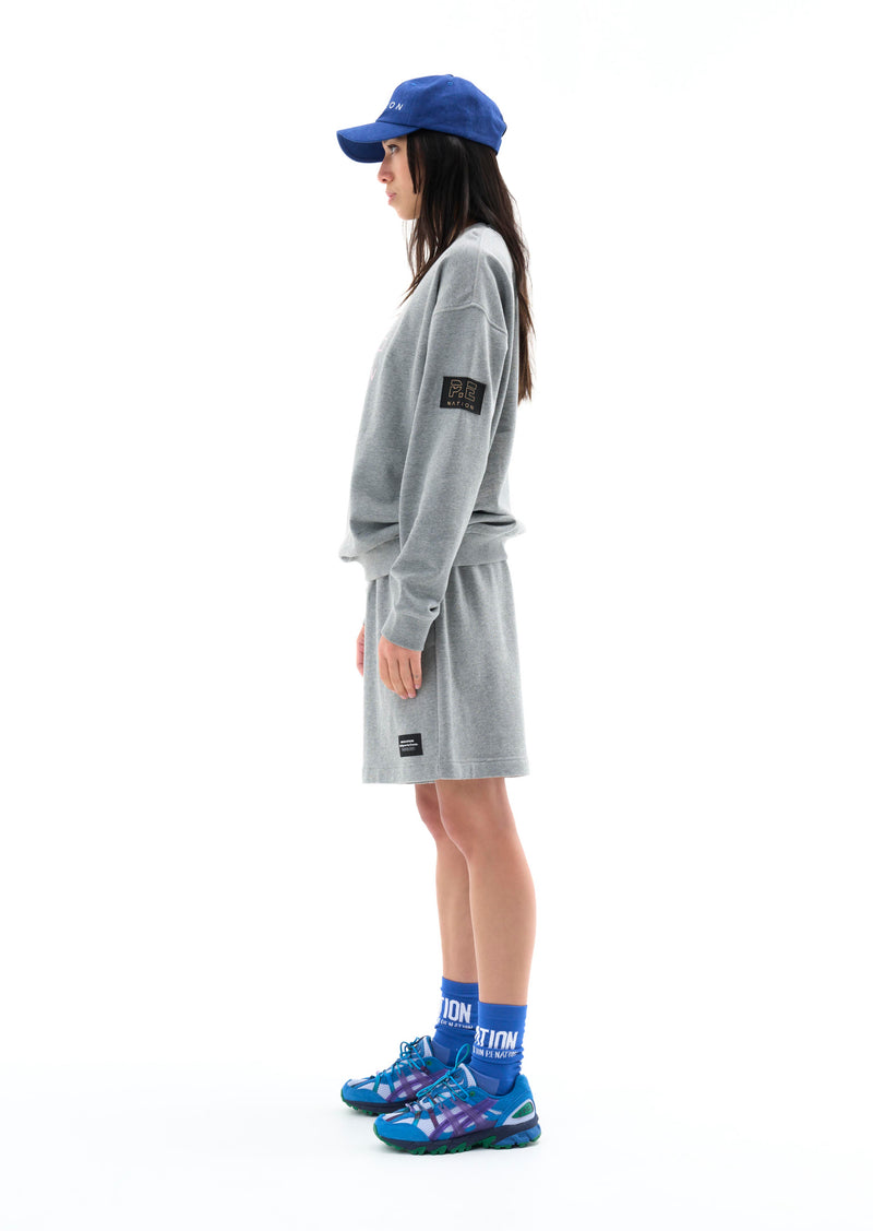 HEADS UP SWEAT IN GREY MARLE