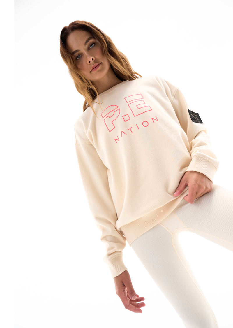 HEADS UP SWEAT IN PEARLED IVORY