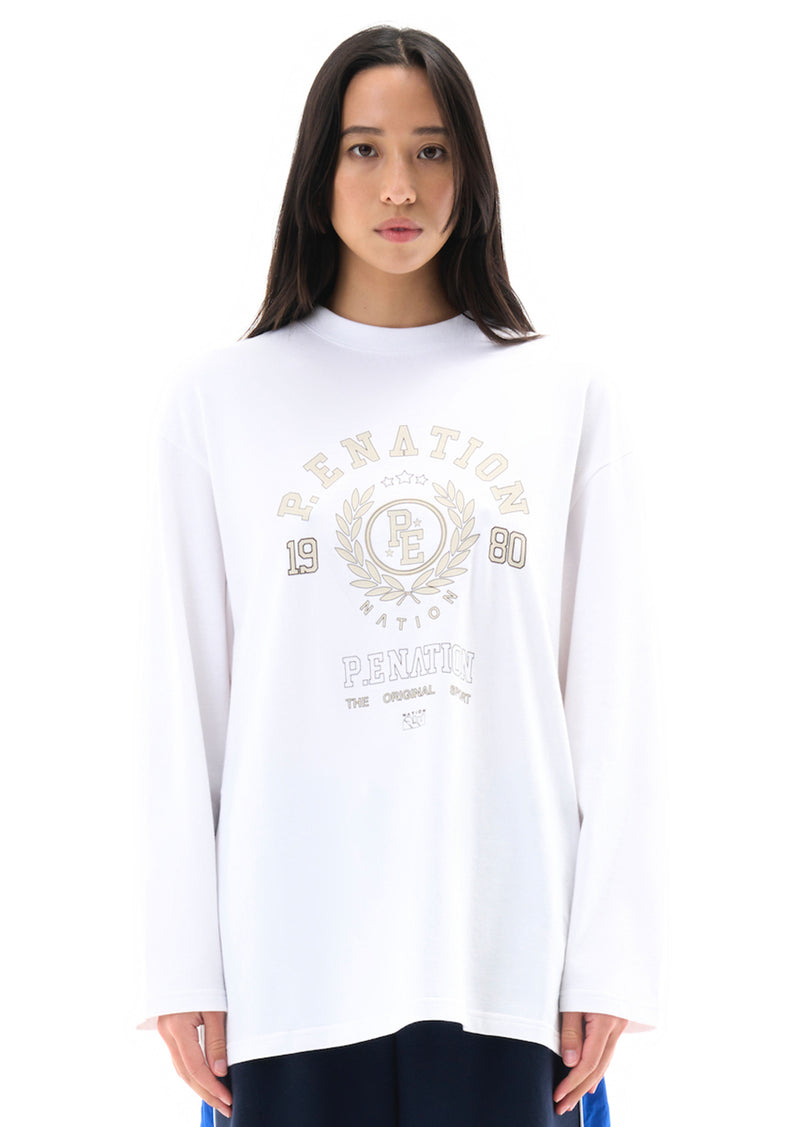 OVERLAND LS TEE IN OPTIC WHITE