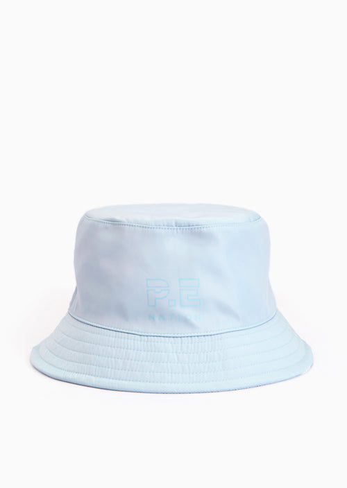 ROLL SHOT IN BUCKET HAT IN SUMMER SKY