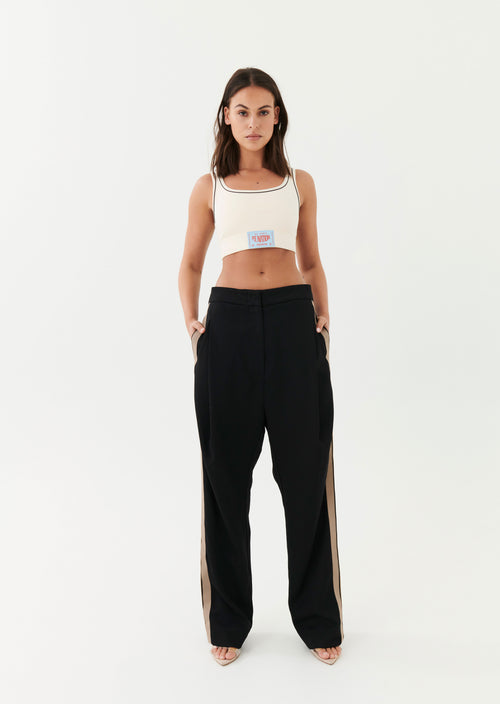DOWNTOWN PANT IN BLACK STRIPE