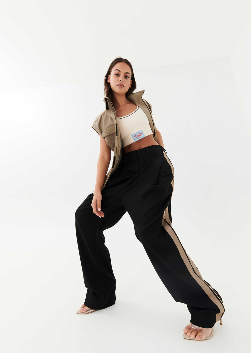 DOWNTOWN PANT IN BLACK STRIPE