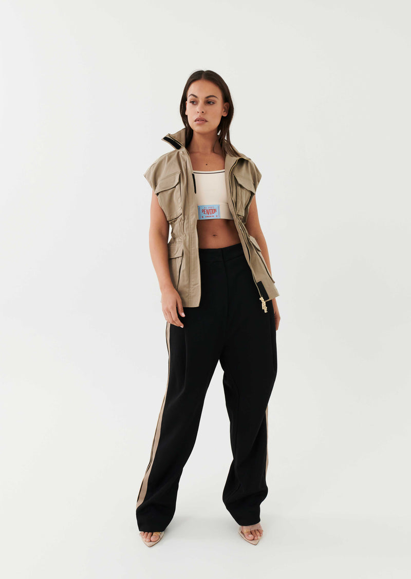 DOWNTOWN PANT IN BLACK STRIPE