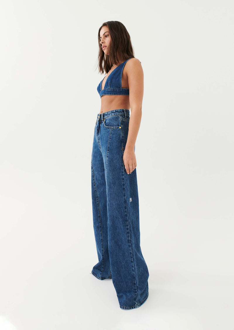 RUNAWAY DETACHED JEAN IN MID BLUE DENIM