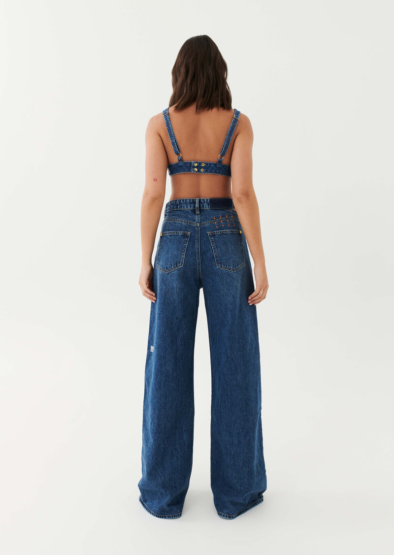 RUNAWAY DETACHED JEAN IN MID BLUE DENIM