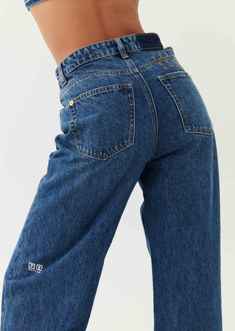 RUNAWAY DETACHED JEAN IN MID BLUE DENIM