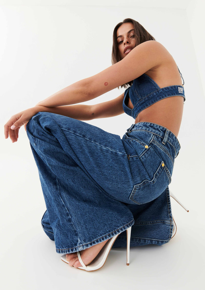 RUNAWAY DETACHED JEAN IN MID BLUE DENIM