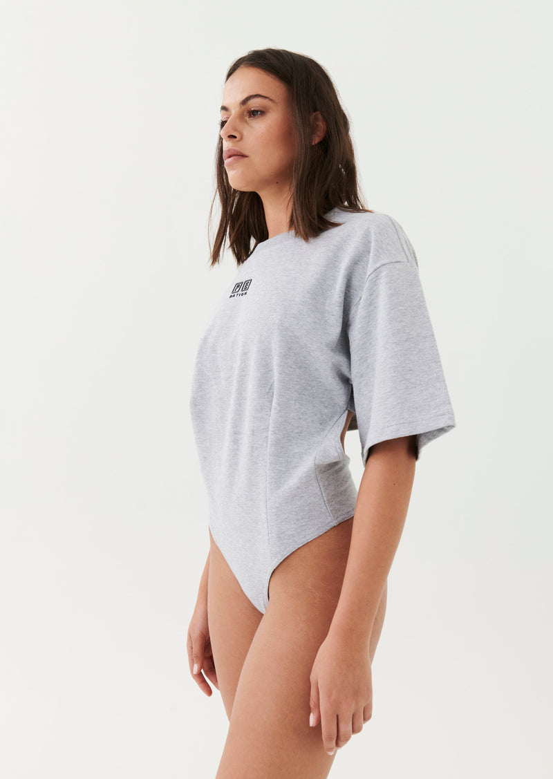 GREY MARLE BODYSUIT IN GREY