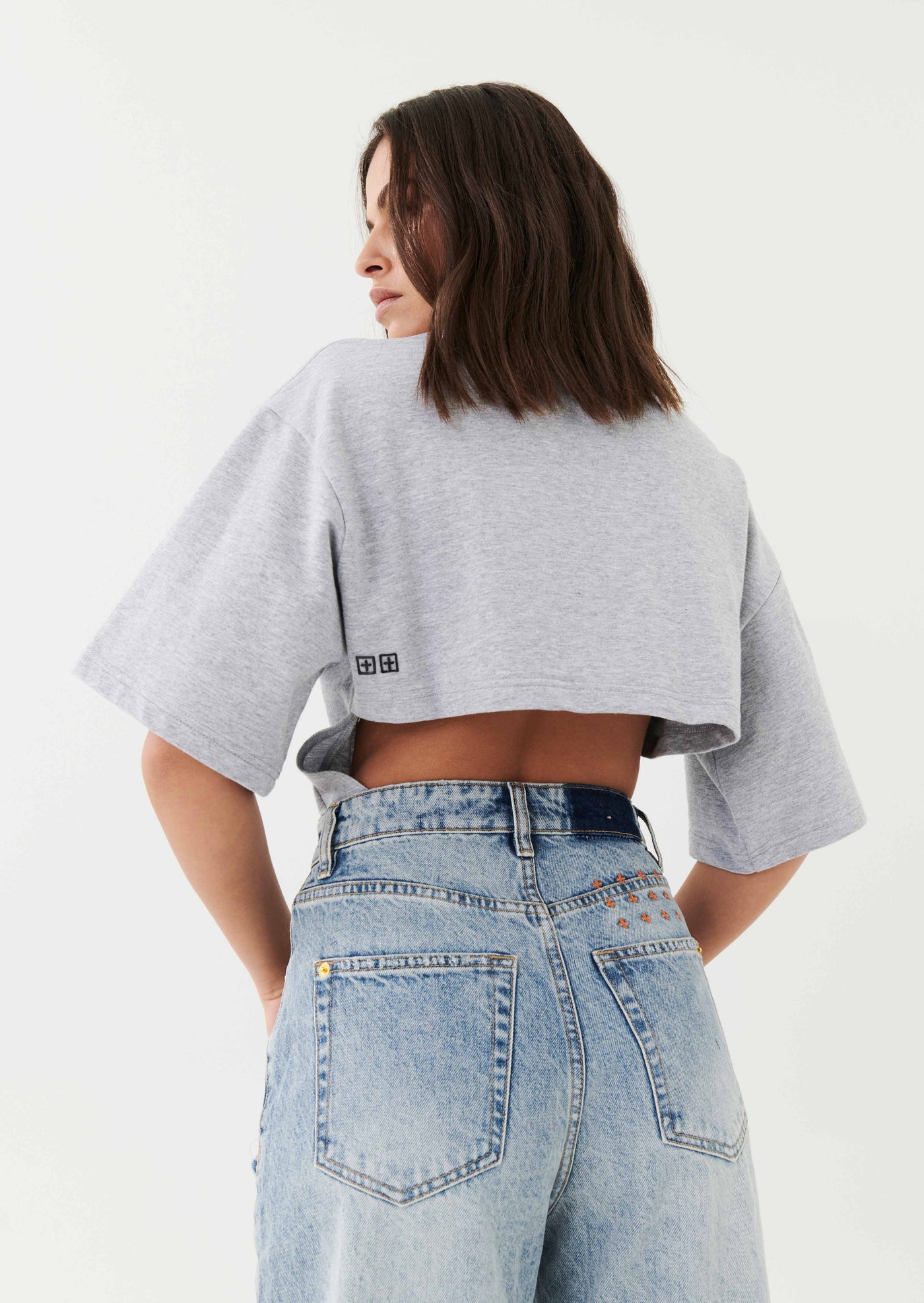 GREY MARLE BODYSUIT IN GREY