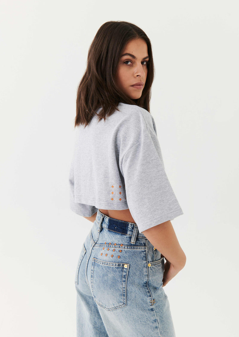 GREY MARLE BODYSUIT IN GREY