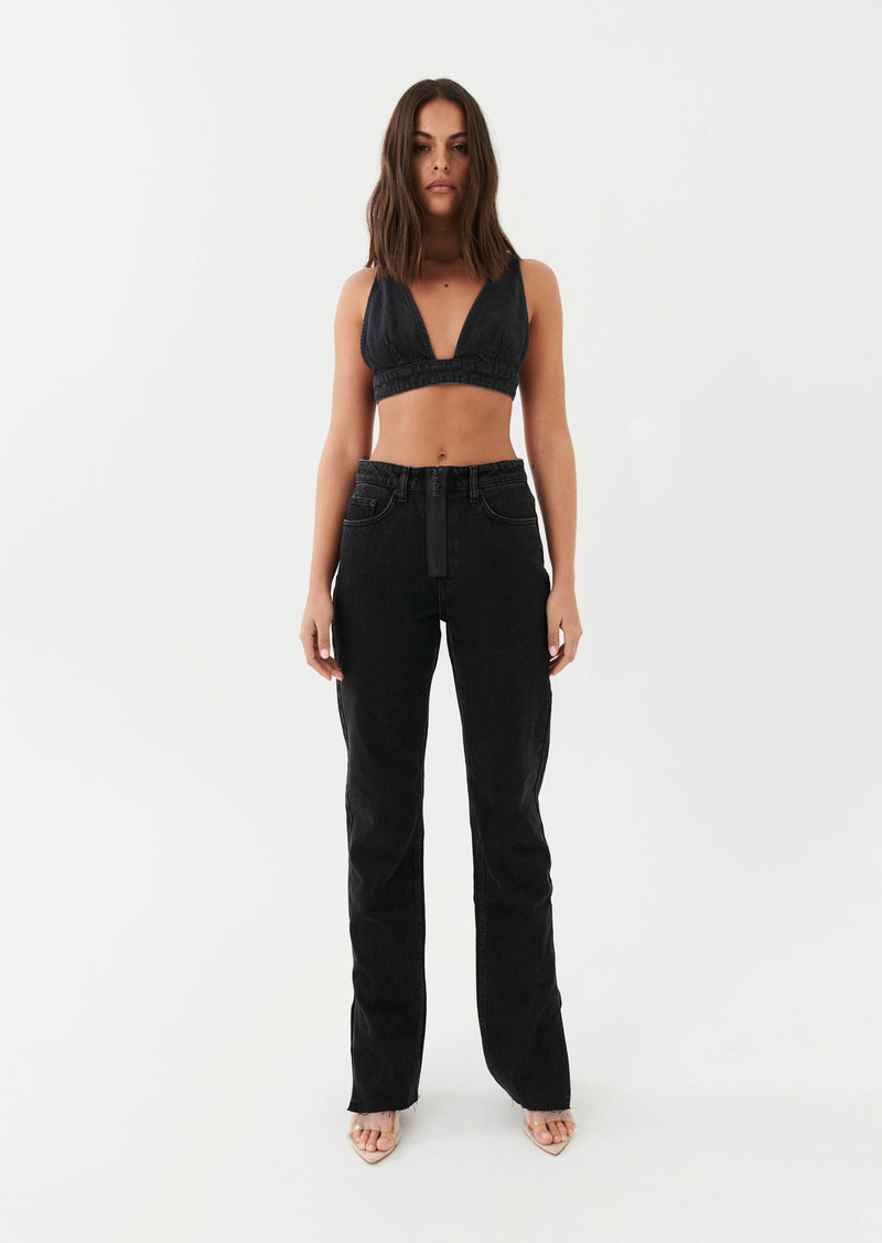 NOIR BRA IN BLACK DENIM