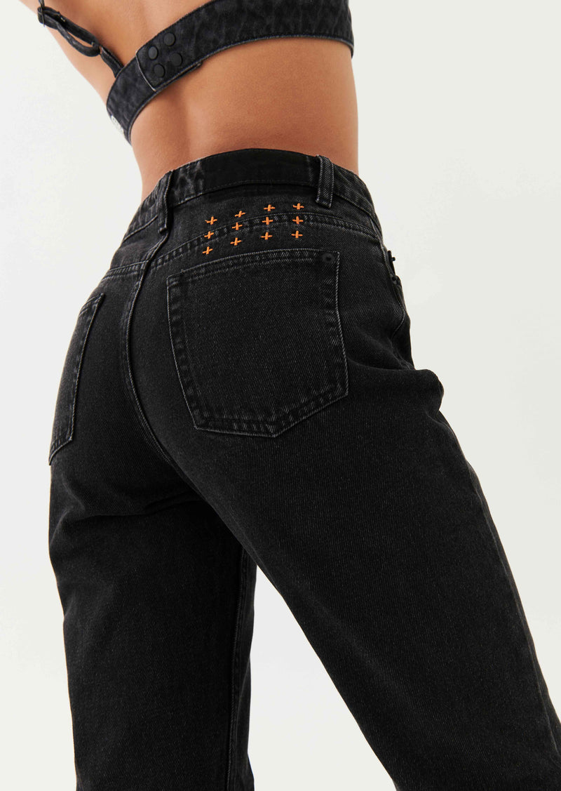 NOIR MELROSE JEAN IN BLACK DENIM