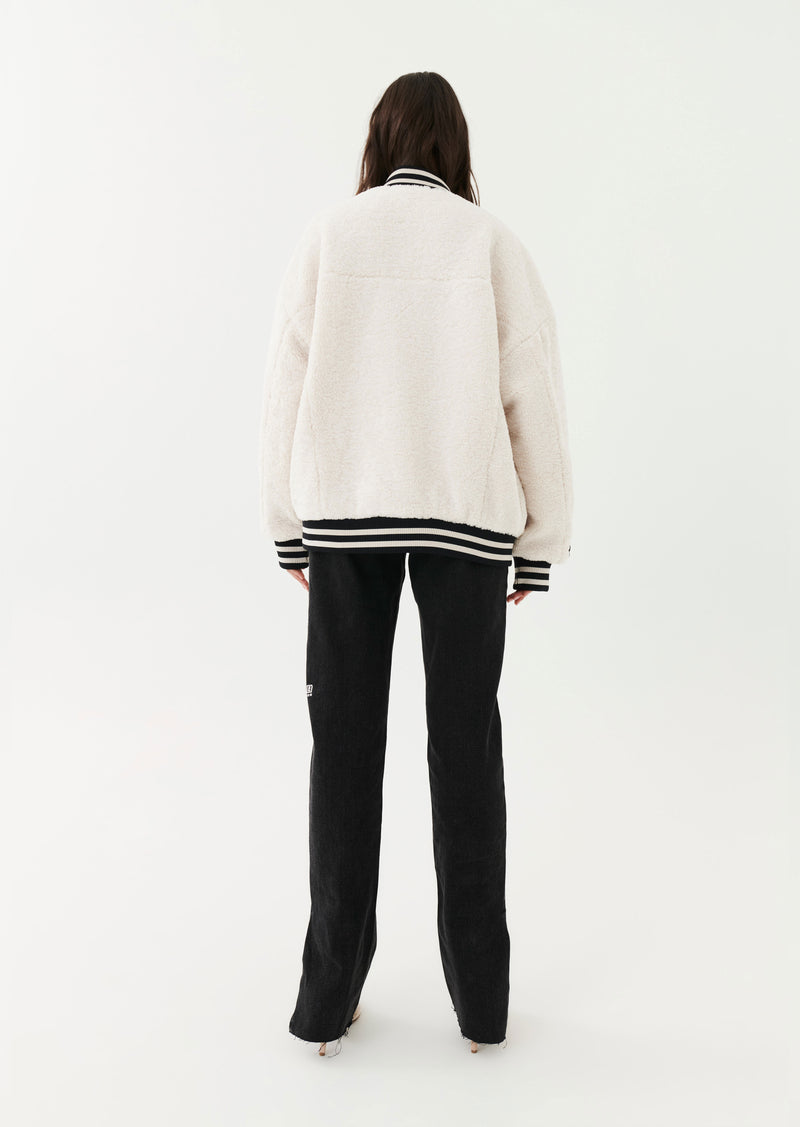 ECRU BOMBER IN OPTIC WHITE