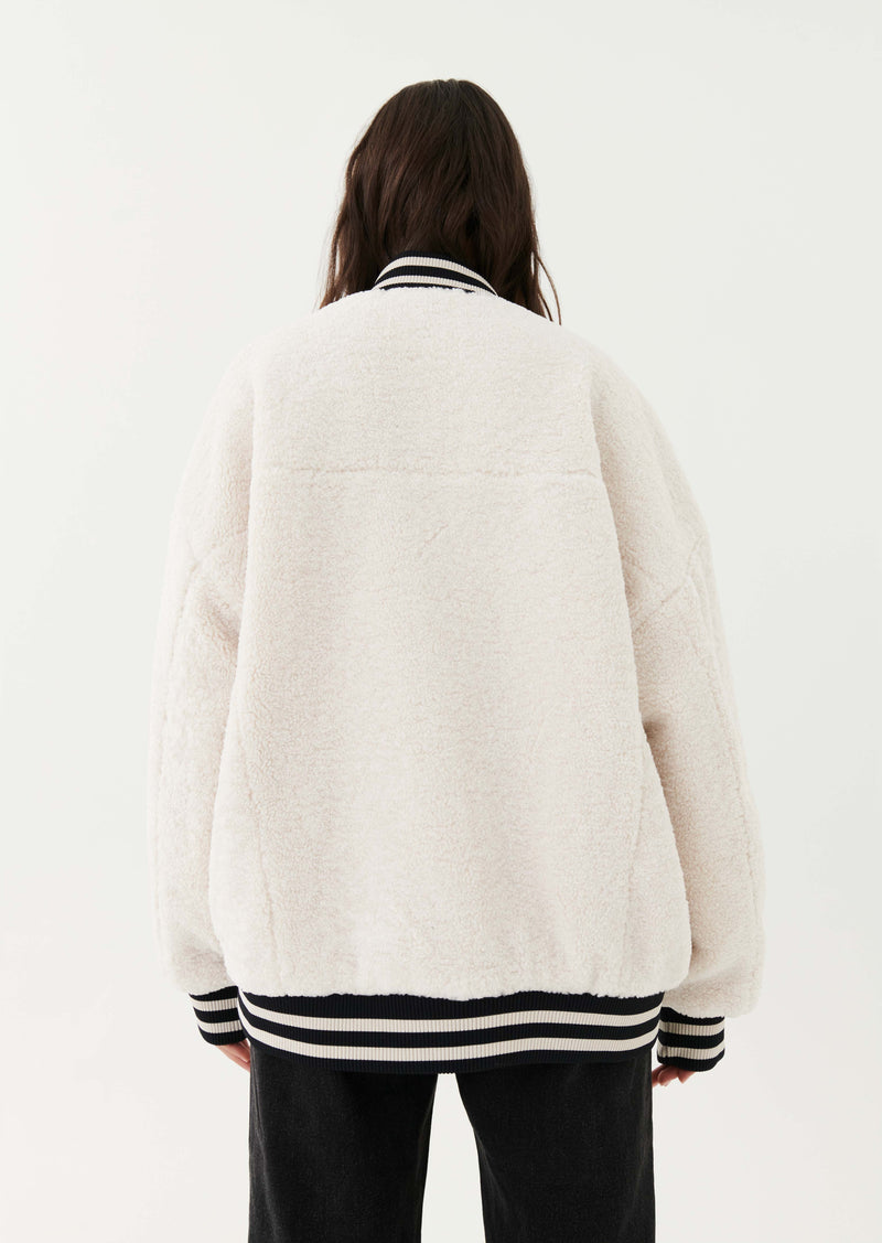 ECRU BOMBER IN OPTIC WHITE