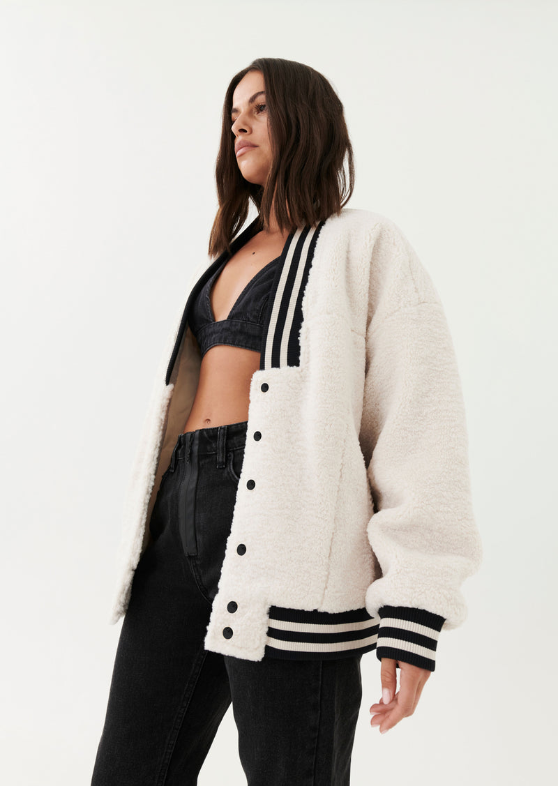 ECRU BOMBER IN OPTIC WHITE