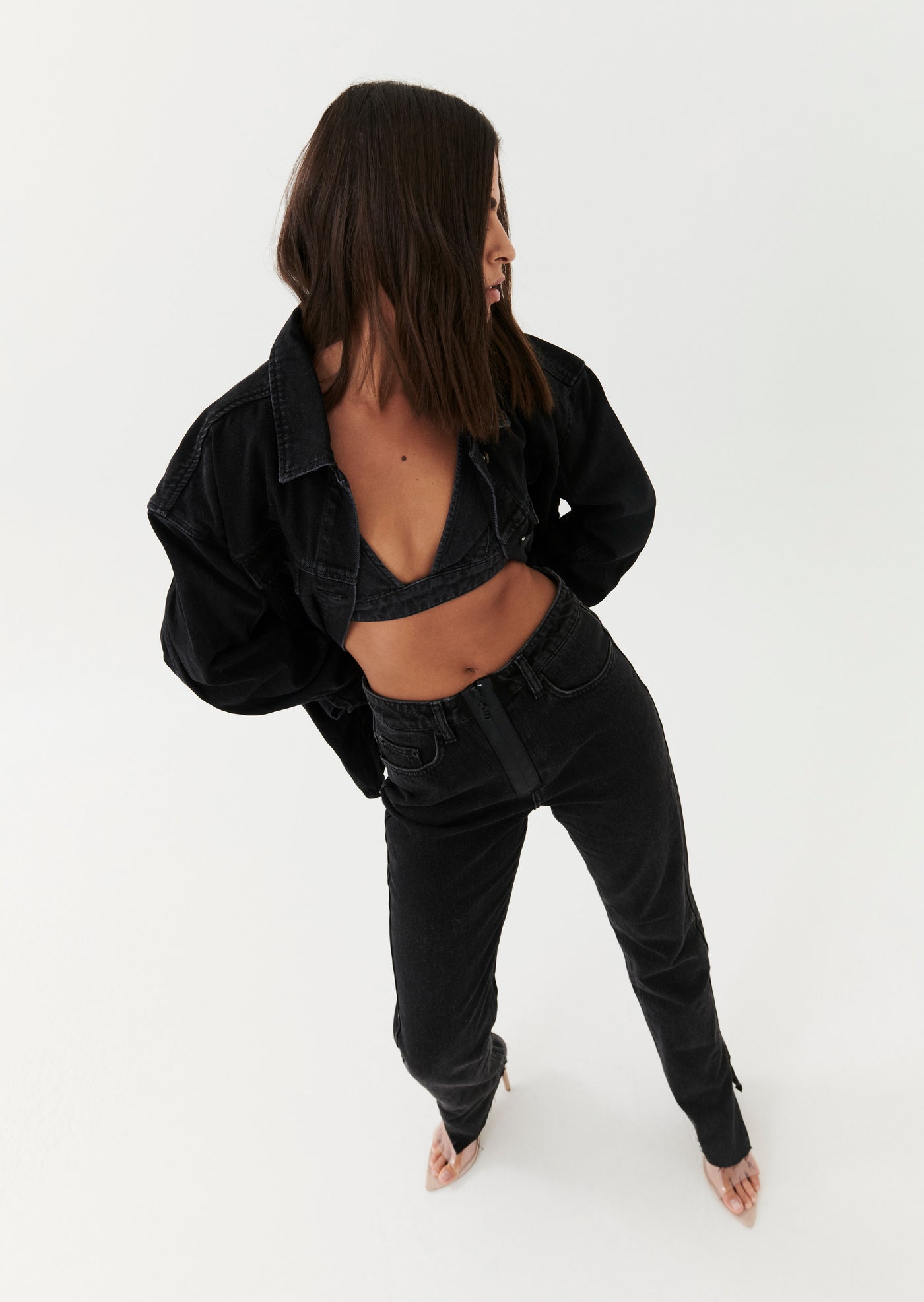 NOIR BRA IN BLACK DENIM