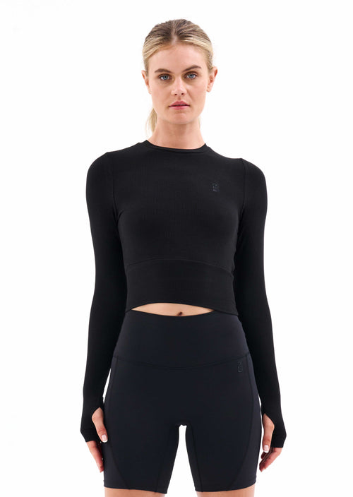 FREE PLAY RIB TEE IN BLACK