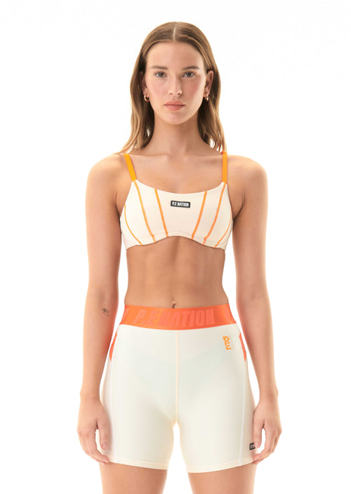 FAIRWAY SPORTS BRA IN PEARLED IVORY