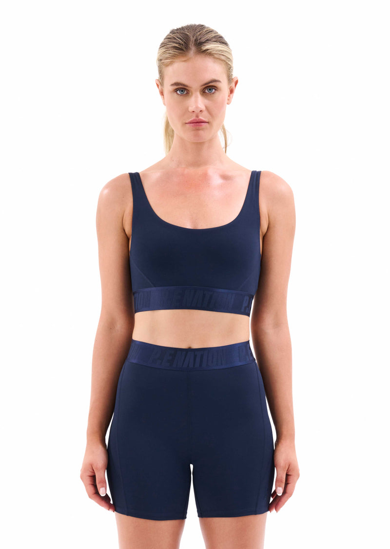 BACKCHECK SPORTS BRA IN DARK NAVY
