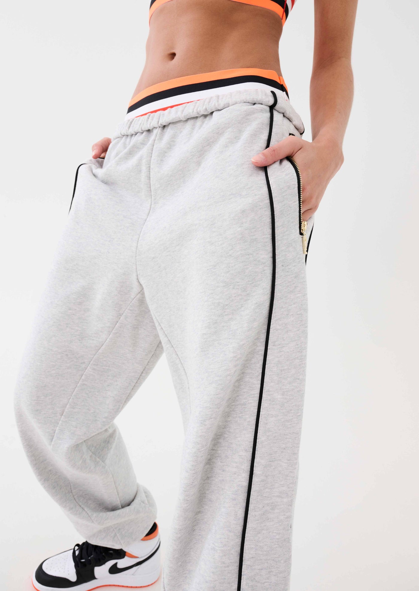 LEGACY ORGANIC COTTON RECYCLED TRACKPANT IN GREY MARL