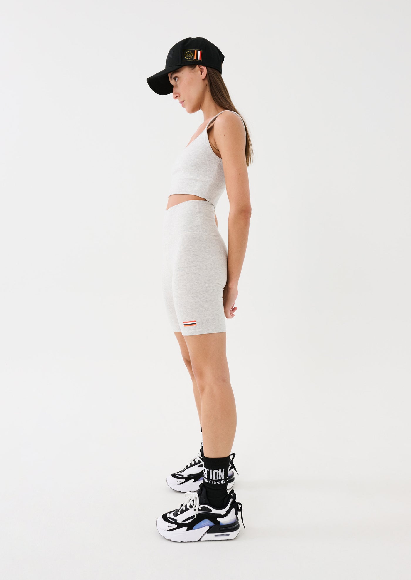 THE LEADOFF ORGANIC COTTON SHORT IN GREY MARL
