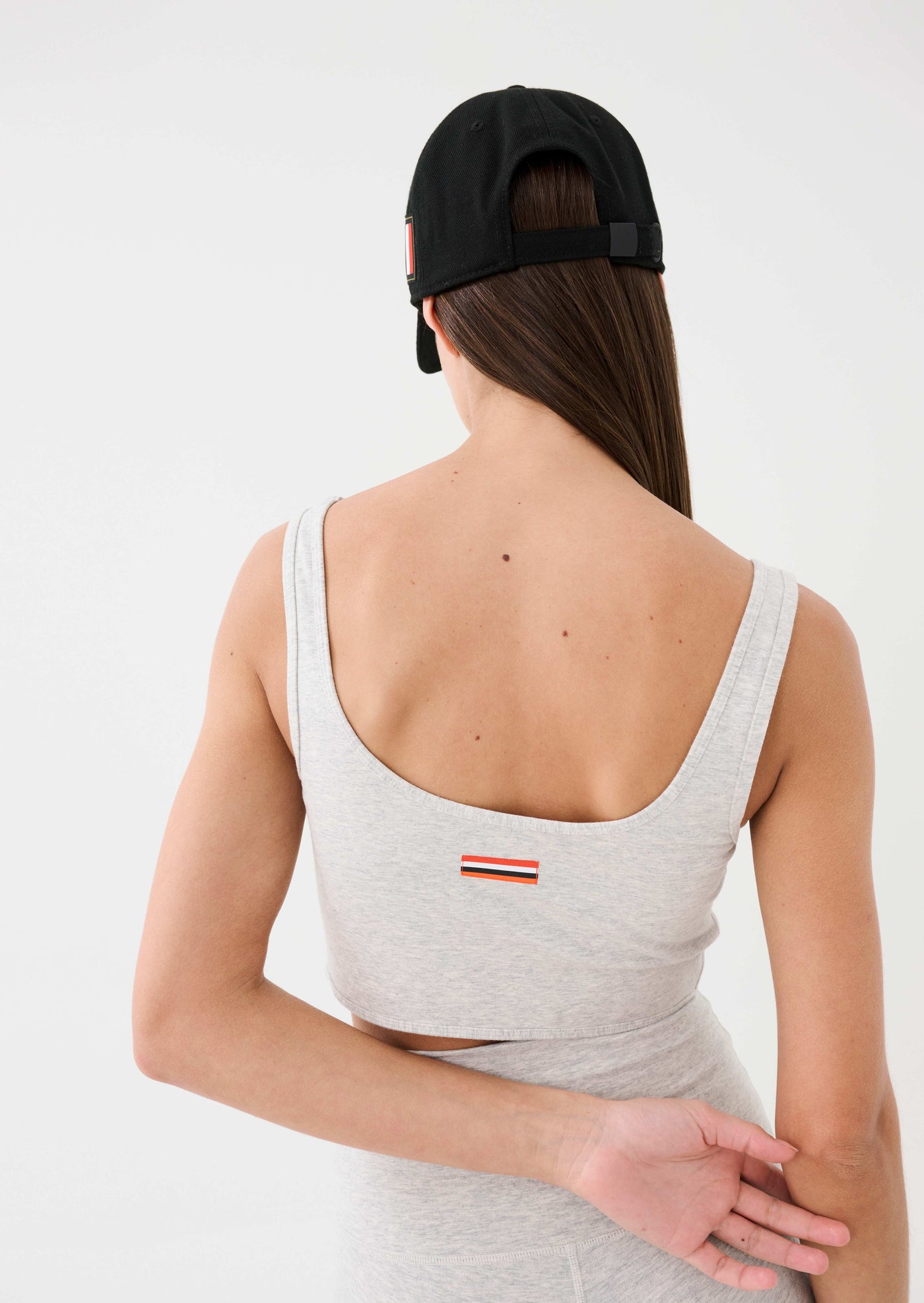 THE LEADOFF RECYCLED SPORTS BRA IN GREY MARL