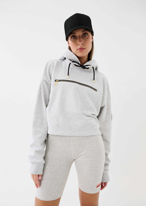 LEGACY ORGANIC COTTON HOODIE IN GREY MARL