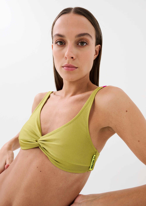 SOUTH BEACH BIKINI TOP IN GOLD