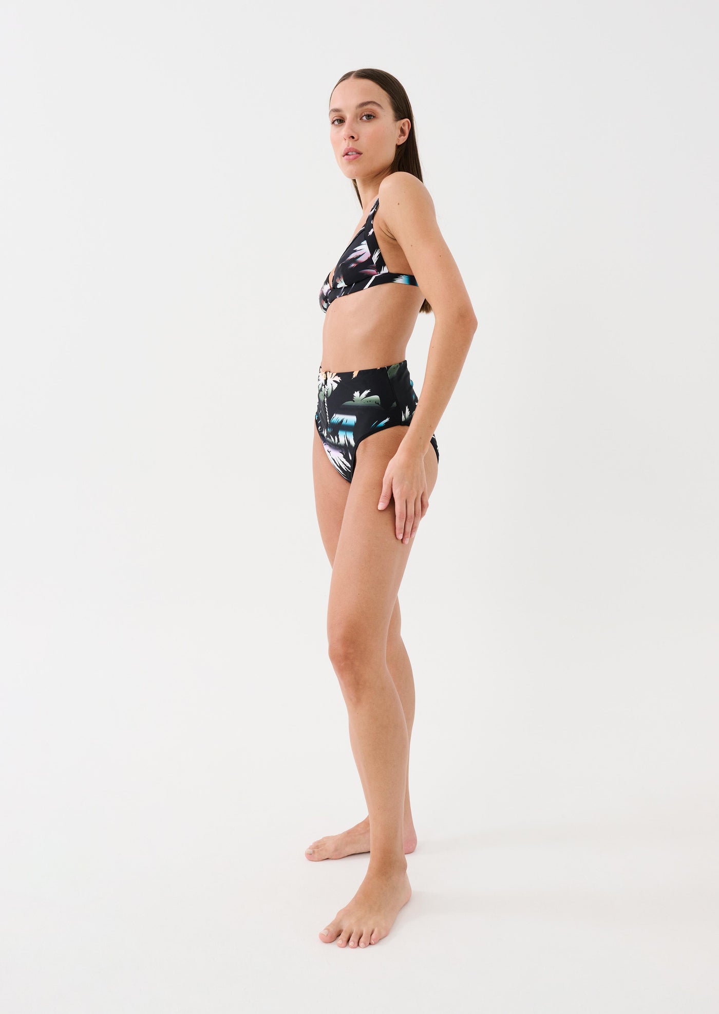 OASIS BIKINI BOTTOM IN PALM TREE PRINT
