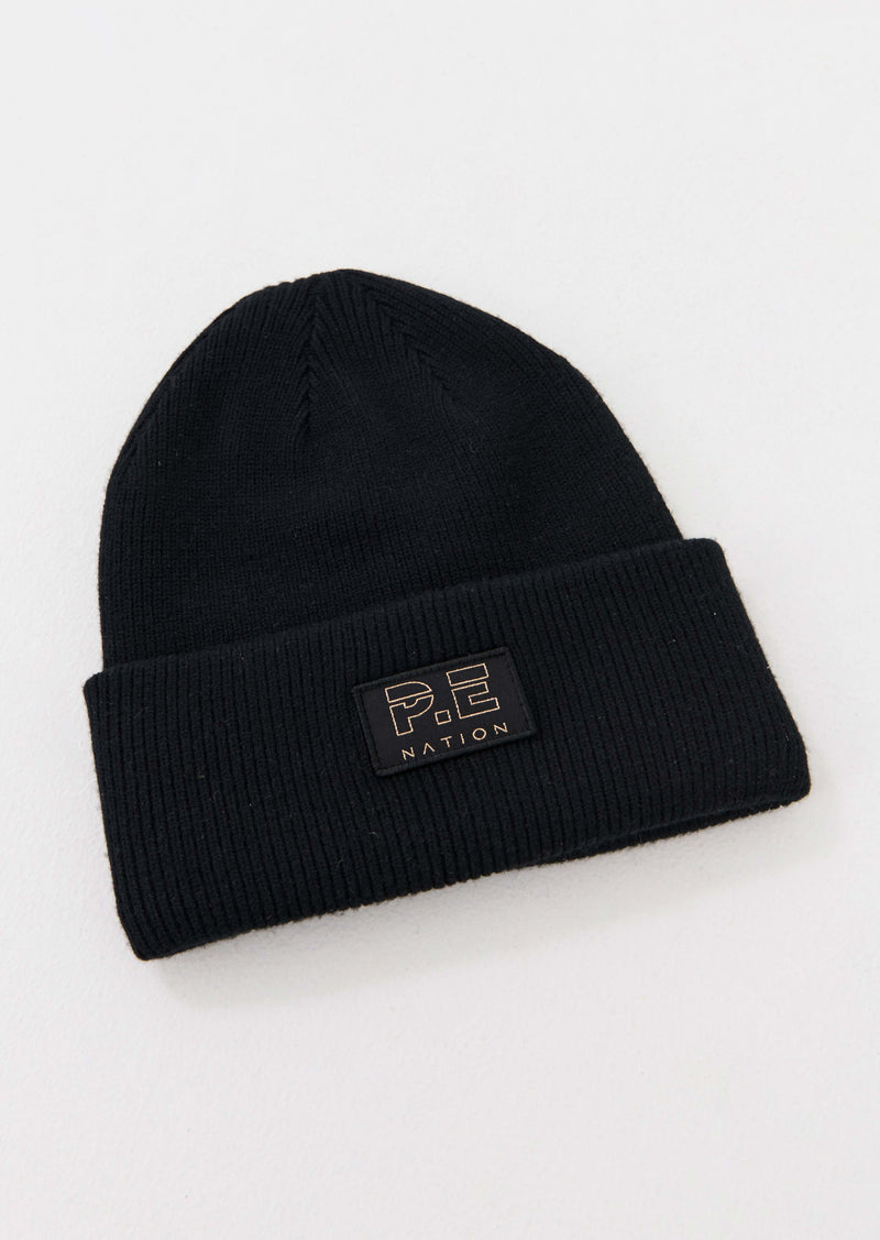 COURTSIDE BEANIE IN BLACK