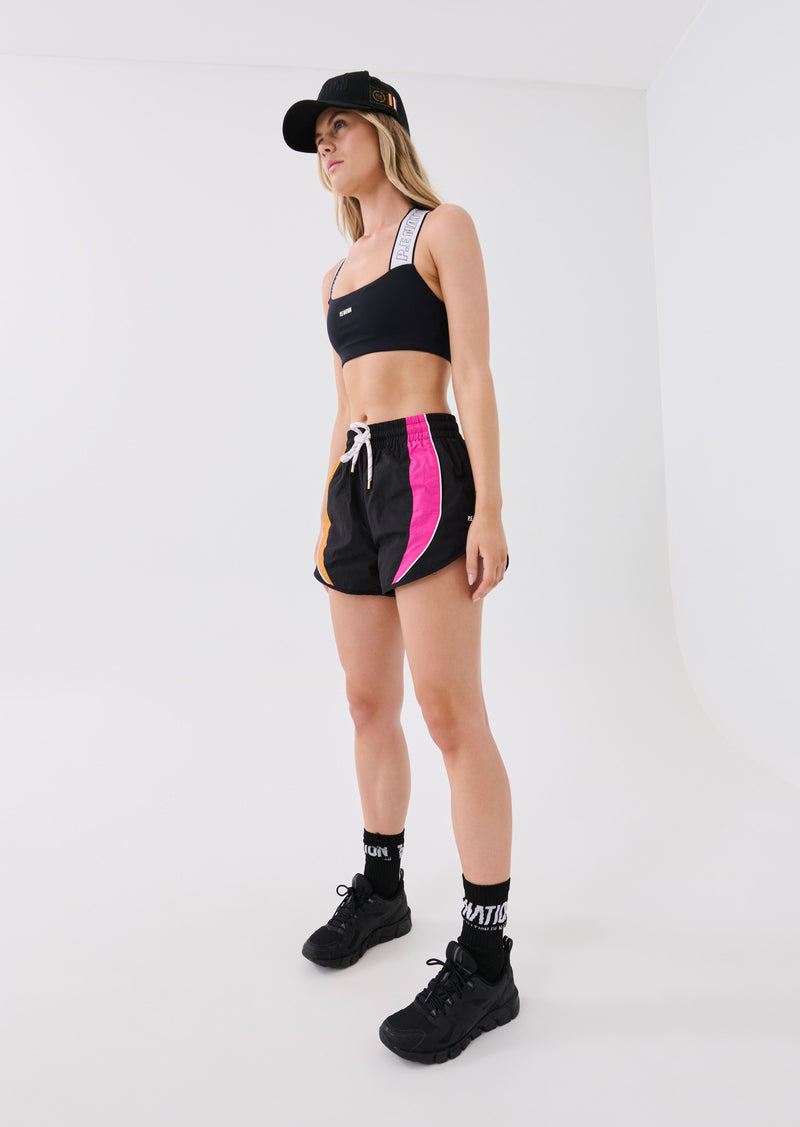 RUNNING TRACK SHORT IN BLACK