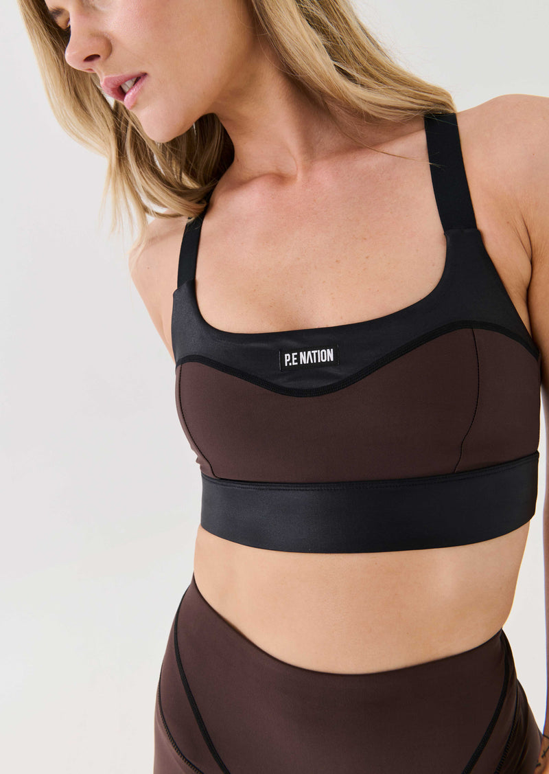 MASTERY SPORTS BRA IN COFFEE BEAN