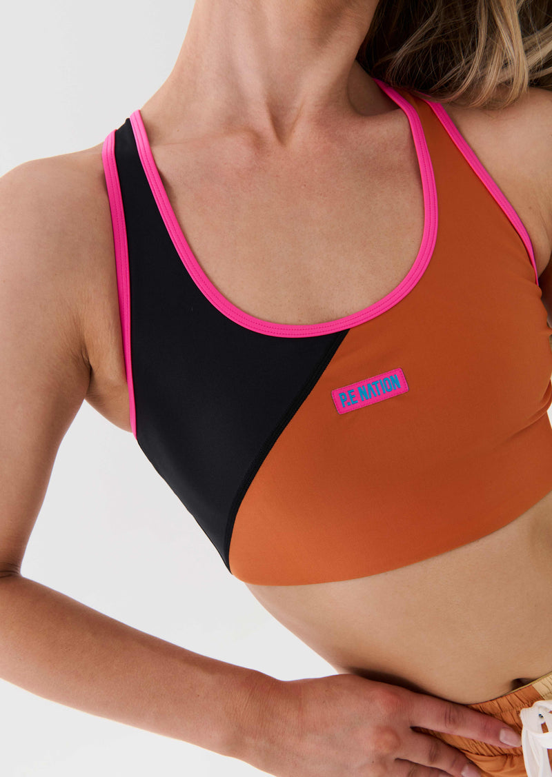 RUNYON SPORTS BRA IN GOLDEN OAK