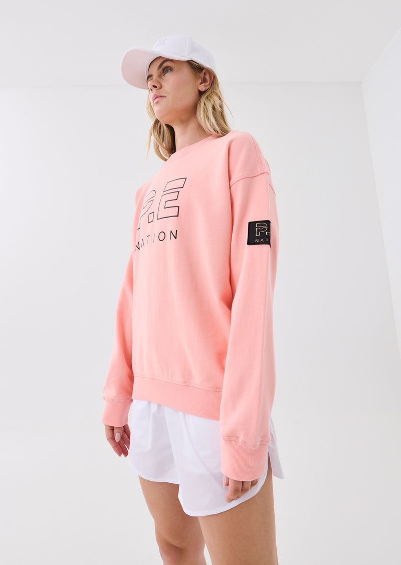HEADS UP SWEAT IN PEACH BUD
