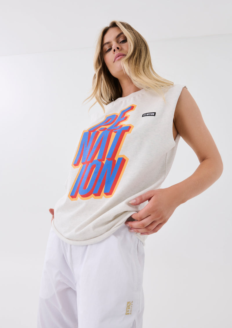 DAZE TANK IN GREY MARL