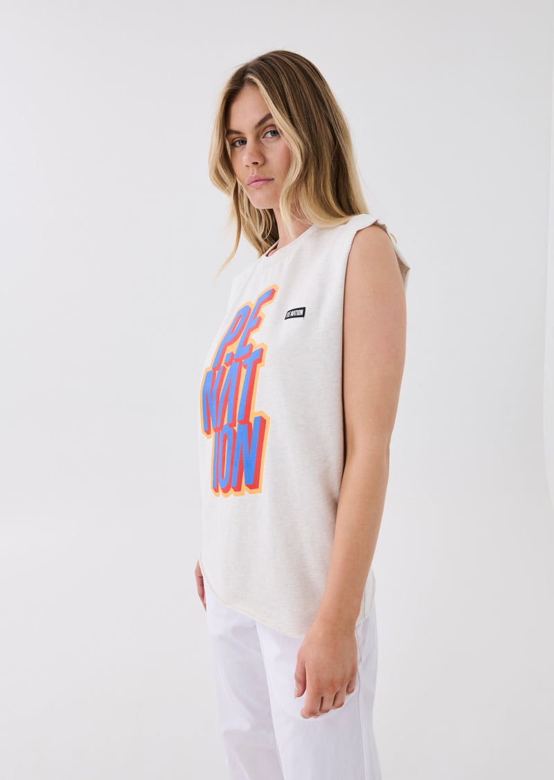 DAZE TANK IN GREY MARL
