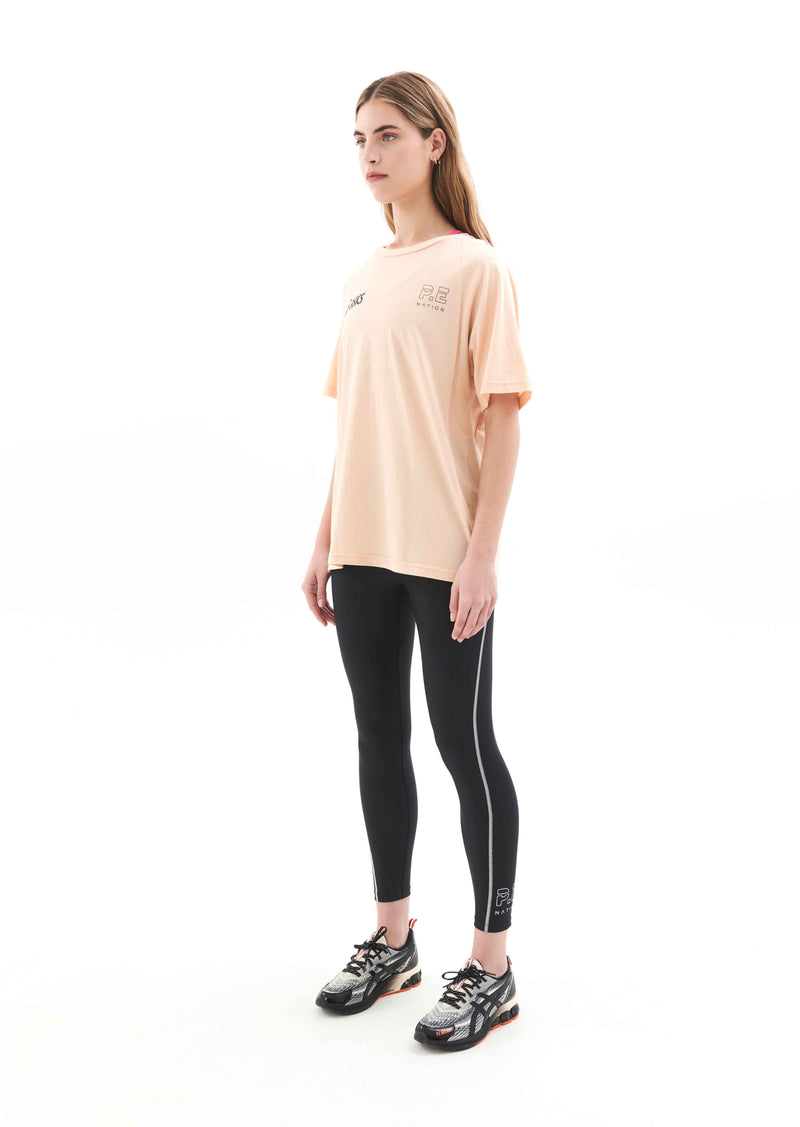 TRACKLITE TEE IN TENDER PEACH