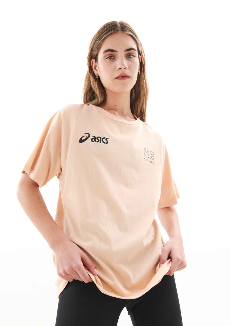 TRACKLITE TEE IN TENDER PEACH